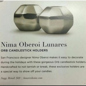 Nina Oberoi Lunares Candlestick Holders
